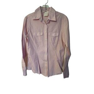 Brooks Brothers 346 Tailored Fit Shirt Women's Size 6 Light Pink Roll Tab Sleeve